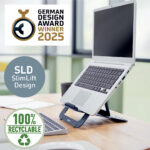 Supporto notebook - regolabile ultrapiatto - grigio scuro - in alluminio - Leitz - immagine 6