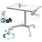 Scrivania Compatta pneumatica Sit-Stand - mobile - 80 x 60 x 75-114 cm - bianco - Leitz - immagine 4