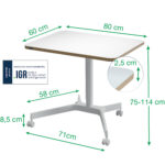 Scrivania Compatta pneumatica Sit-Stand - mobile - 80 x 60 x 75-114 cm - bianco - Leitz - immagine 5
