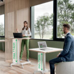 Scrivania Compatta pneumatica Sit-Stand - mobile - 80 x 60 x 75-114 cm - bianco - Leitz - immagine 7