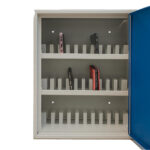 Cassetta portacellulare - 30 posti - 30 x 23 x 40 cm - grigio/blu - Metalplus - immagine 2
