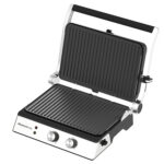 Bistecchiera elettrica BURGERONE 34 - con piastre removibili - 44.1 x 18.9 x 38 cm - 1800 W - nero - Melchioni family - immagine 2