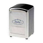 Dispenser tovaglioli da bar - 10x9x13 cm - argento - Leone - immagine 2
