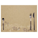 Tovaglietta monouso Floral - 30 x 40 cm - carta - avana - Pro Nappe - conf. 400 pezzi - immagine 2