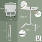 Scrivania Compatta Pneumatica Sit-Stand - mobile - pieghevole - 65 x 46 x 74-109 cm - bianco - Leitz - immagine 6