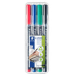 Pennarello Lumocolor Permanent 313 - punta 0,4 mm - colori assortiti - Staedtler - astuccio 4 colori - immagine 2