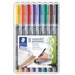 Pennarello Lumocolor Permanent 313 - punta 0,4 mm - colori assortiti - Staedtler - astuccio 8 colori - immagine 2