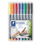 Pennarello Lumocolor Permanent 318 - punta 0,6 mm - colori assortiti - Staedtler - astuccio 8 colori - immagine 2