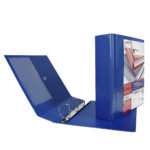 Raccoglitore personalizzabile Stelvio TI - 22 x 30 cm - 4 anelli a D 30 mm - dorso 4 cm - blu - Sei Rota - immagine 2