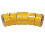 Nastro adesivo 350 - 5 cm x 66 m - PVC - giallo - Eurocel - immagine 2
