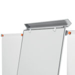 Lavagna portablocco Classic con ruote - 100 x 70 cm - bracci estensibili - bianco - Nobo - immagine 2