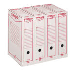 Scatola archivio Storage - formato legale - 8,5 x 25,3 x 35,5 cm - bianco e rosso - Esselte Dox - immagine 2