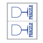 Etichette adesive - in carta - permanenti - 115 x 70 mm - 2 et/fg - 10 fogli - fragile - bianco - Markin - immagine 2