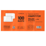 Busta a sacco Competitor FSC - strip adesivo - 19 x 26 cm - 80 gr - bianco - Pigna Envelopes - conf. 100 pezzi - immagine 2