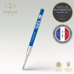 Refill sfera QuinkGel - punta media - metallo - blu - Parker - immagine 4