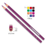 Pastelli - laccato - diametro mina 3,80 mm - colori assortiti - Giotto - barattolo 84 pezzi - immagine 2