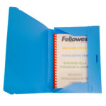 Cartella progetto con elastico - 24 x 35 cm - dorso 3 cm - azzurro - Fellowes - immagine 3