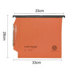 Cartella sospesa Cartesio - armadio - interasse 33 cm - fondo V - 33 x 28 cm - arancio - Bertesi - immagine 2