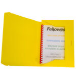 Cartella progetto con elastico - 24 x 35 cm - dorso 3 cm - giallo - Fellowes - immagine 3