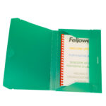 Cartella progetto con elastico - 24 x 35 cm - dorso 3 cm - verde - Fellowes - immagine 3