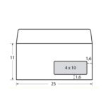 Busta Super Strip - con finestra - 11 x 23 cm - 90 gr - bianco - Blasetti - conf. 500 pezzi - immagine 2