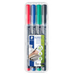 Pennarello Lumocolor Permanent 317 - punta 1,0mm - colori assortiti  - Staedtler - astuccio 4 colori - immagine 2
