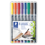 Pennarello Lumocolor Permanent 317 - punta 1,0mm - colori assortiti  - Staedtler - astuccio 8 colori - immagine 2