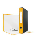 Registratore Eurofile G54 - dorso 5 cm - protocollo 23 x 33 cm - giallo - Esselte - immagine 2