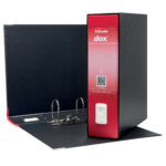 Registratore Dox 1 - dorso 8 cm - commerciale 23 x 29,7 cm - rosso - Esselte Dox - immagine 2
