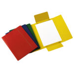 Cartella 3 lembi con elastico - A4 - dorso variabile - presspan - giallo - Cartotecnica del Garda - immagine 2