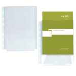 Buste forate Atla GS - PP - 21 x 29,7 cm - c/soffietto - trasparente buccia - Sei Rota - conf. 10 pezzi - immagine 2