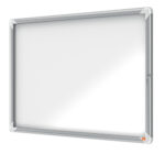 Bacheca per interni - fondo magnetico bianco - 8 fogli A4 - orizzontale - Nobo - immagine 2