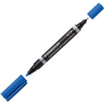 Pennarello Lumocolor Permanent Duo 348 - punta 0,6mm e 1,5mm - colori assortiti - Staedtler - astuccio 4 pezzi - immagine 4