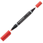 Pennarello Lumocolor Permanent Duo 348 - punta 0,6mm e 1,5mm - colori assortiti - Staedtler - astuccio 4 pezzi - immagine 5