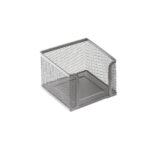 Set scrivania - 4 accessori - rete metallica - argento - Lebez - immagine 3