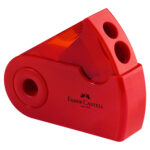 Temperamatite Sleeve con contenitore - 2 fori - con serbatoio - 70x34x20mm - rosso e blu assortiti - Faber-Castell - immagine 3