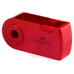 Temperamatite Sleeve con contenitore - 2 fori - con serbatoio - 70x34x20mm - rosso e blu assortiti - Faber-Castell - immagine 4
