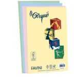 Carta Le Cirque - A4 - 80 gr - mix 4 colori pastello - Favini - conf. 200 fogli - immagine 2