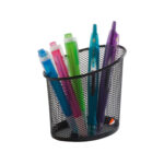 Portapenne Mesh - rete metallica - 10,5 x 7,3 x 10,3 cm - nero - Alba - immagine 2