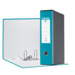 Registratore Eurofile G55 - dorso 8 cm - protocollo 23 x 33 cm - turchese - Esselte - immagine 2