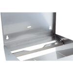 Dispenser asciugamani piegati C/Z - Brinox - 28x10,2x36,5 cm - acciaio inox - capacità 400 fogli - grigio - Medial - immagine 2
