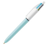 Penna a sfera scatto multifunzione 4 Colours Fun  - punta 1,0mm - rosa, verde chiaro, turchese, viola - Bic - conf. 12 pezzi - immagine 2