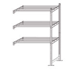 Scaffale Rang'Eco 300 - modulo aggiunta - 3 ripiani - portata ripiano 300 kg - 100 x 60 x 200 cm - acciaio - grigio/blu - Paperflow - immagine 2