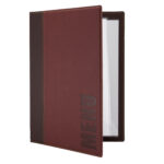 Portamenù Trendy - 1 inserto doppio incluso - A4 - 24 x 34 cm - bordeaux - Securit - immagine 2