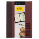 Portamenù Trendy - 1 inserto doppio incluso - A4 - 24 x 34 cm - bordeaux - Securit - immagine 3