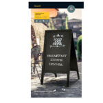 Lavagna Sandwich - cavalletto nero - 69 x 125 cm - Securit - immagine 3