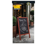 Lavagna Sandwich - cavalletto mogano - 71 x 135 cm - Securit - immagine 3