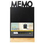 Lavagna da tavolo Silhouette - 34,5 x 21 cm - forma memo - nero - Securit - immagine 3
