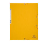 Cartella 3 lembi con elastico angolare - A4 - dorso 0,3 cm - cartoncino Lustrè - giallo - Exacompta - immagine 2