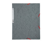 Cartella 3 lembi con elastico angolare - A4 - dorso 0,3 cm - cartoncino Lustrè - grigio - Exacompta - immagine 2